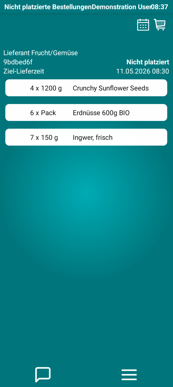 smartTONi rugged handheld at the dock, goods-in checklist tied to a purchase order